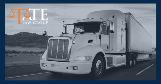 Large Semi Truck on Highway.